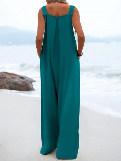 Overal für Damen - Bequeme ärmelloser Einteiler für Sommer