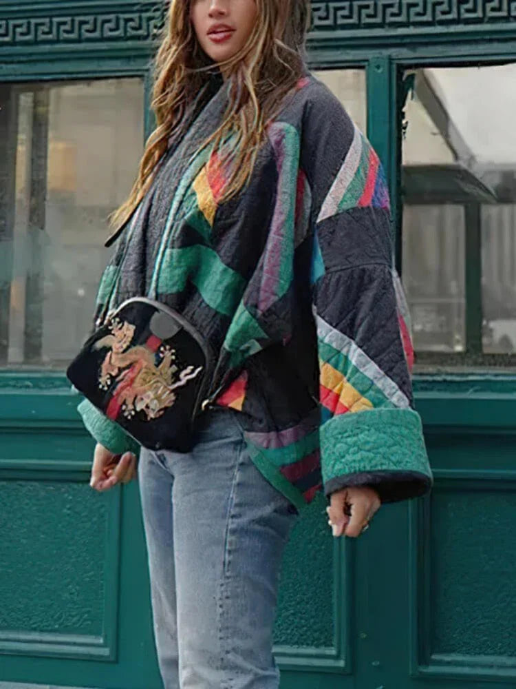 Heidi-Mode | Patchwork Glockenärmel Jacke