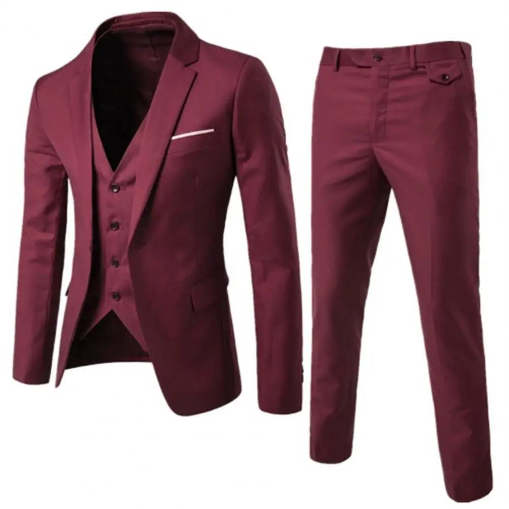 Hochzeitsanzug für Herren - 3-teiliger Anzug mit Weste, Blazer und Hose