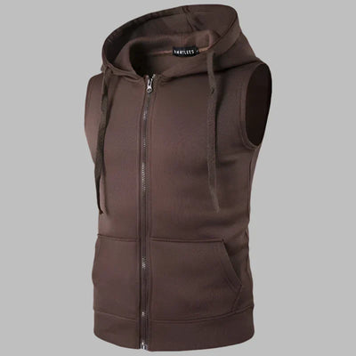 Weste für Herren - Sportliche Strickjacke mit Kapuze