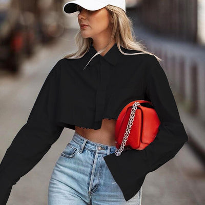 Hüftige Sommerzauber Bluse | Stylisches Crop-Top für jeden Anlass