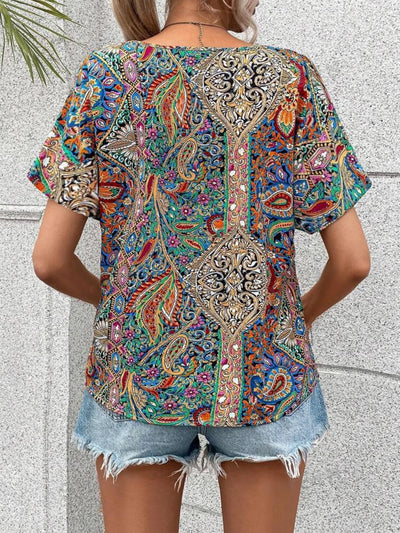 MARA LOSE BLUSE MIT V-AUSCCHNITT