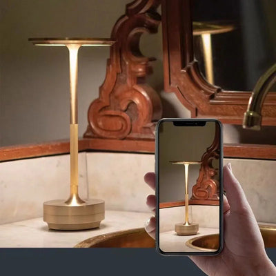 Bianca Lichtzauber | Elegante, kabellose Aluminium Tischlampe mit Dimmfunktion und 3 Lichtmodi