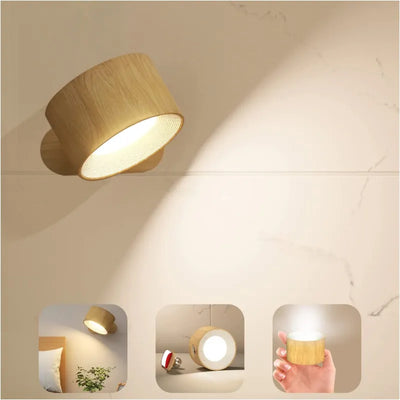 LichtWunder® | Kabellose 360° Wandleuchte mit Smart-Touch-Steuerung und USB-Aufladung