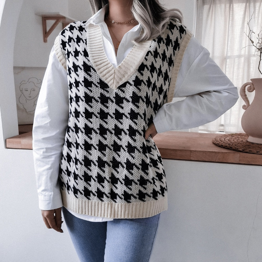 Bersha College Sommerpullover | Damenpullover im College-Stil mit Druck