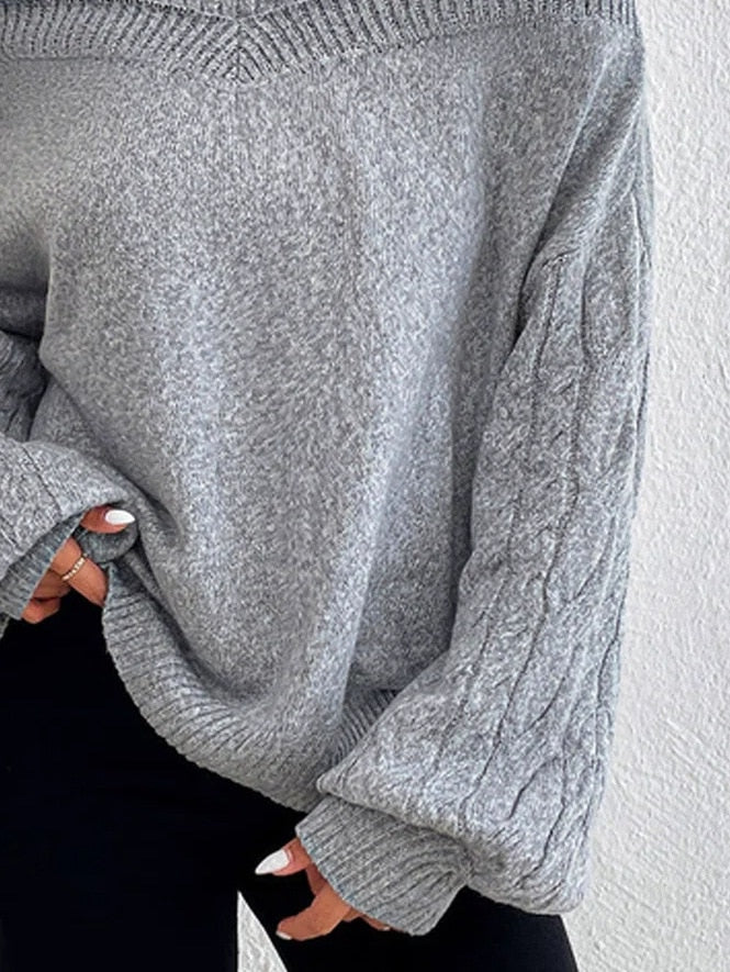 Becky Glamour | Eleganter Schulterfreier Rollkragenpullover für Stil und Komfort