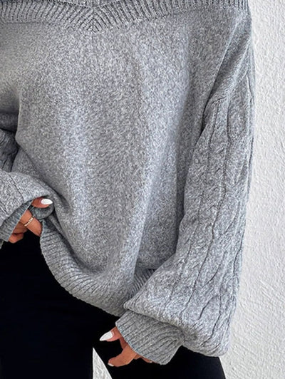 Becky Glamour | Eleganter Schulterfreier Rollkragenpullover für Stil und Komfort