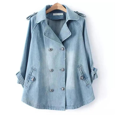 Eleganter Denim-Cape für Damen
