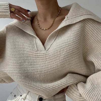 Heidi-Mode | Strickrollkragenpullover mit Kragen