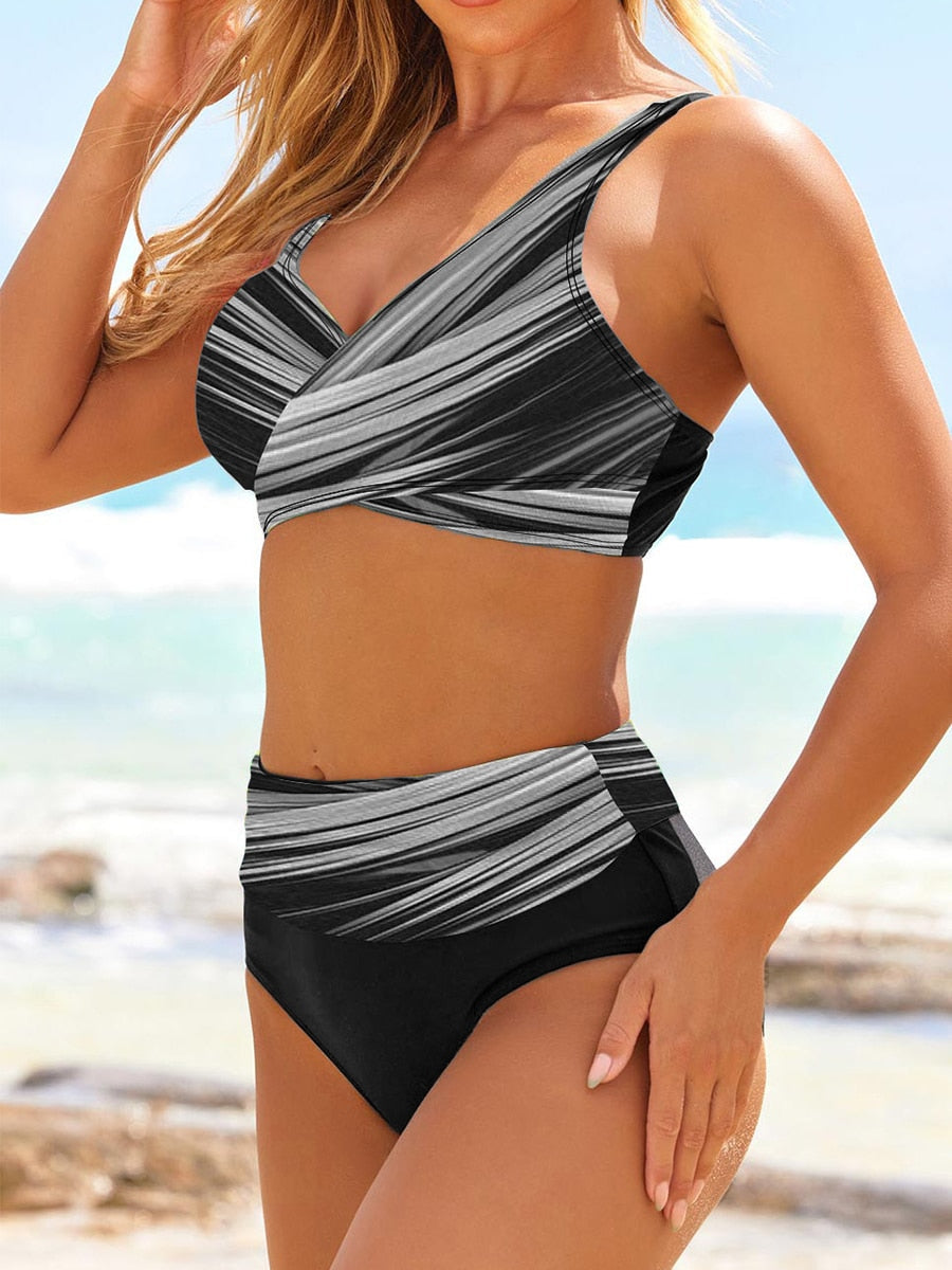 LagoonEleganz | Stilvolles 2-teiliges Bikini-Set für Selbstbewusstsein und Komfort