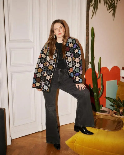 Heidi-Mode | Retro Bunte kariertes Jacke