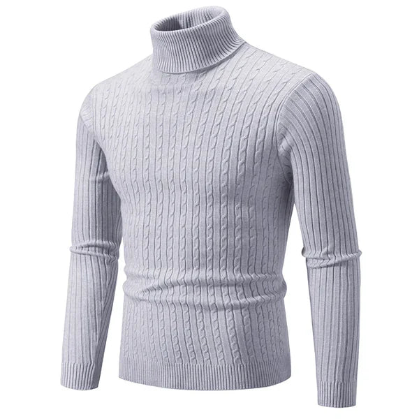 Lässiger Herren-Rollkragenpullover aus Wolle