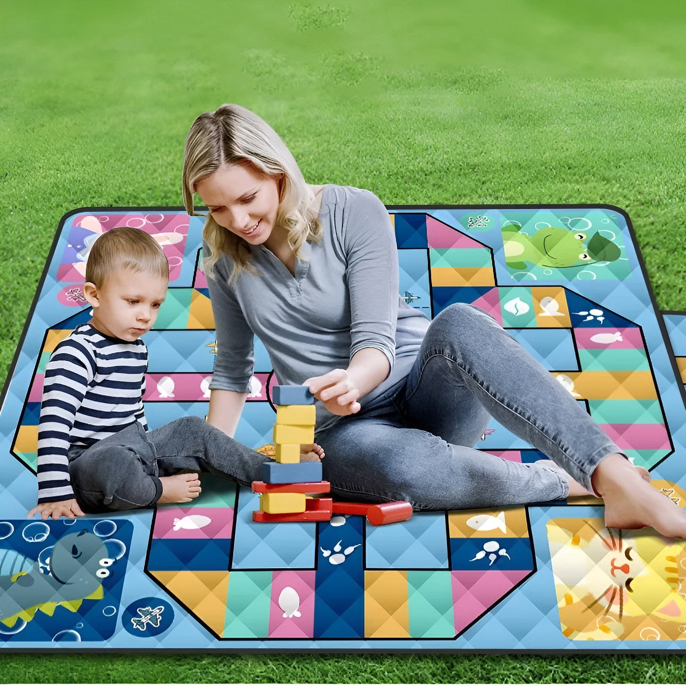 Faltbare Baby-Spielmatte – Wasserfest und Gepolstert | Ideal für Strand & Picknick