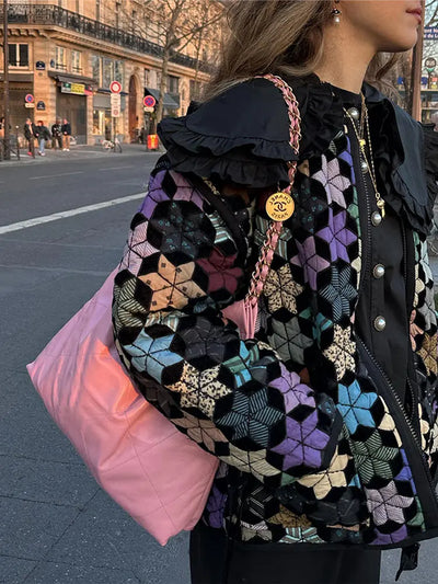 Heidi-Mode | Retro Bunte kariertes Jacke