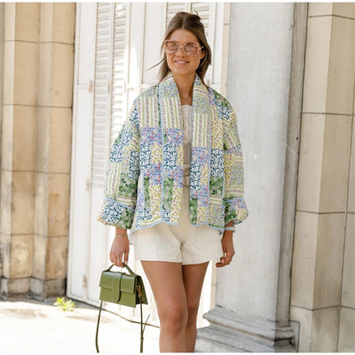 Heidi-Mode | Stilvolle Patchwork Wattierte Jacke