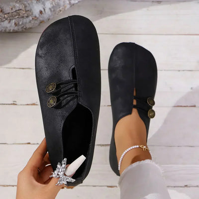 Halbschuhe für Damen - Bequeme Loafers mit fußbett für Sommer