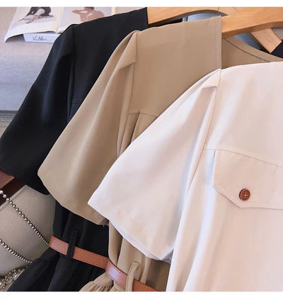 Heidi-Mode | Lässiges Vintage Gürtelkleid In großen Größen