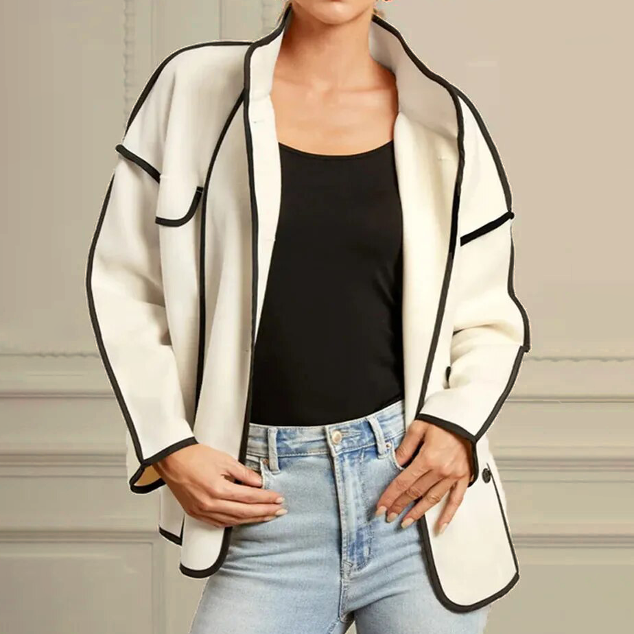 GIGI PASPELIERTE WOLLJACKE