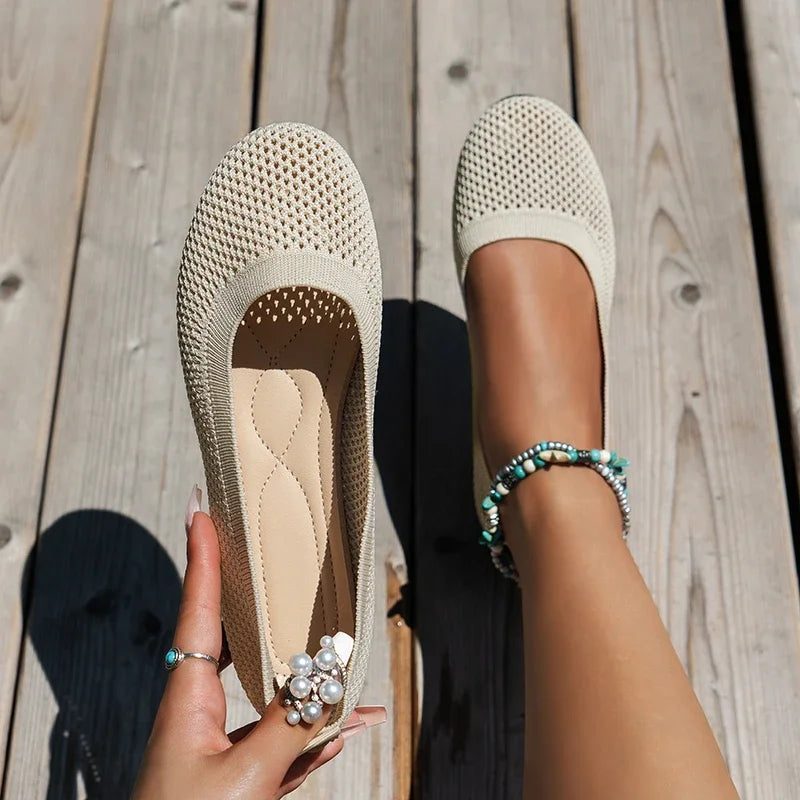 Atmungsaktive Slip-On Wohnungen Damen Schuhe - Penelopa