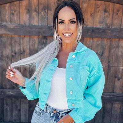 Heidi-Mode | Stylische Jeansjacke Mit Fransen