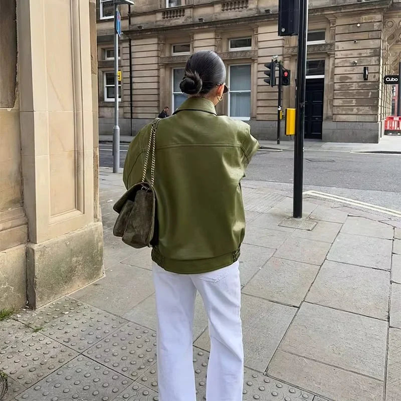 Olive | Oversized Jacke