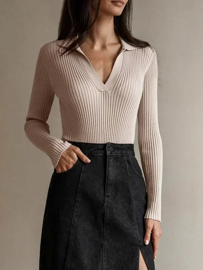 Heidi-Mode | Modische Strickpullover mit Kragen