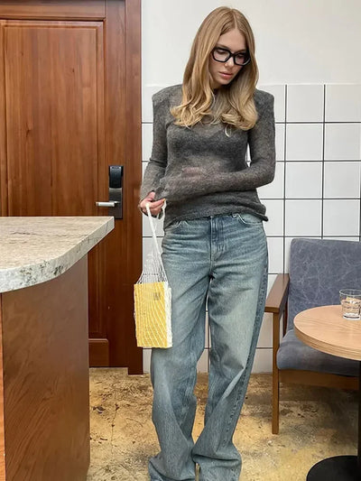 Heidi-Mode | Weicher Strick-Bodycon-Pullover