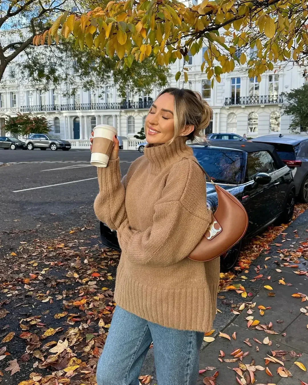 Heidi-Mode | Lässiger Rollkragenpullover aus Strickmaterial