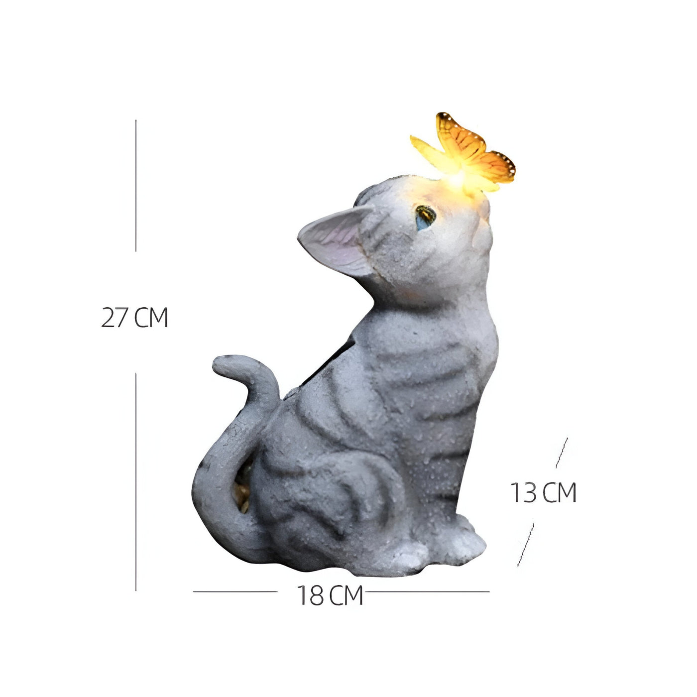 CatGlow Light - Solarbetriebene Katzenskulptur für Außenbeleuchtung