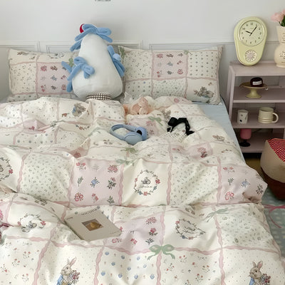 CherryBliss Bettwäsche-Set – Elegantes Bettwäsche-Set mit Spannbettlaken