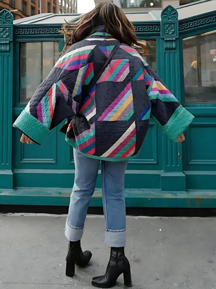 Heidi-Mode | Patchwork Glockenärmel Jacke