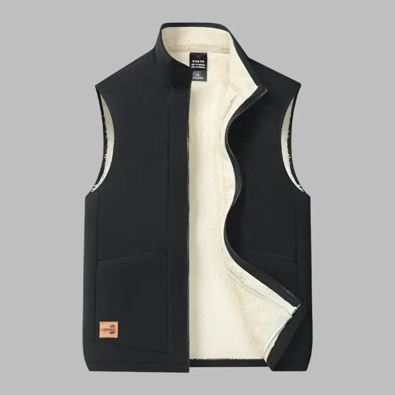 Weste für Herren - Ärmellose Outdoor Weste mit Fleece-Futter