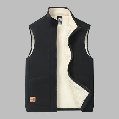 Weste für Herren - Ärmellose Outdoor Weste mit Fleece-Futter