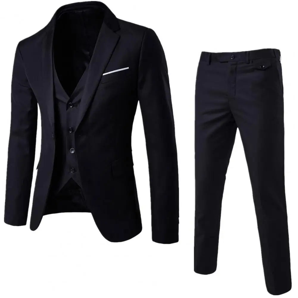 Hochzeitsanzug für Herren - 3-teiliger Anzug mit Weste, Blazer und Hose