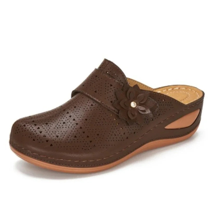 Elegante Blumenplattform Sandalen Damen - Antica