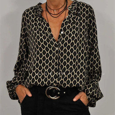 Christina | Entspanntes Midi-Shirt mit V-Ausschnitt