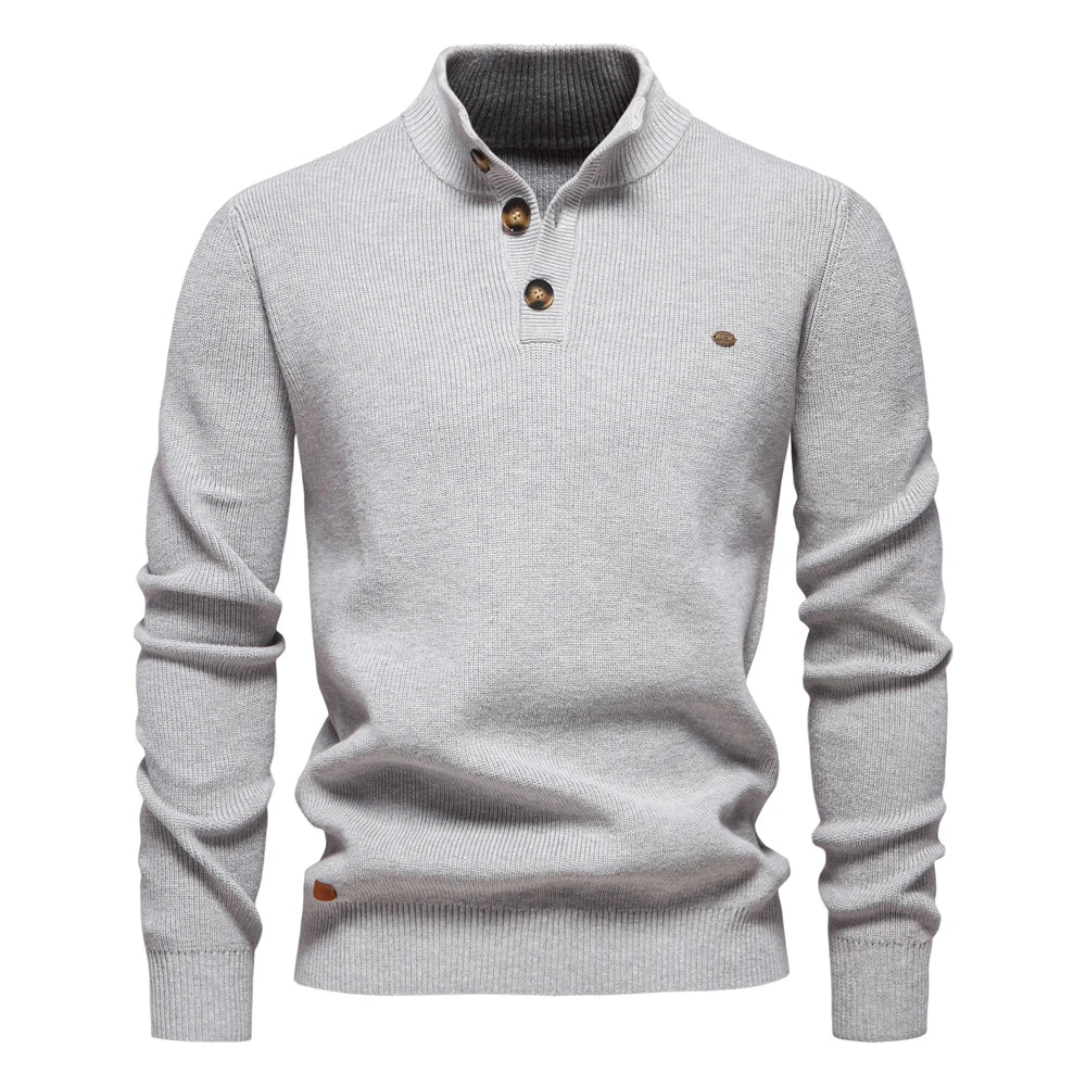 Chion | Gestrickter Pullover mit Knöpfen für Herren