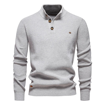 Chion | Gestrickter Pullover mit Knöpfen für Herren
