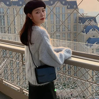 Heidi-Mode | Trendy Gestrickter Freizeitpullover