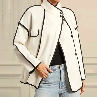 GIGI PASPELIERTE WOLLJACKE