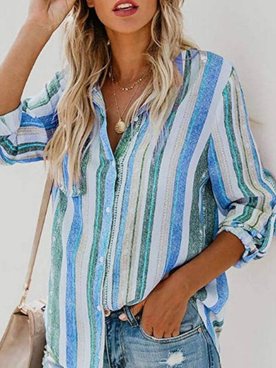 Frauenhemd mit gestreiftem Design - Vaeniah