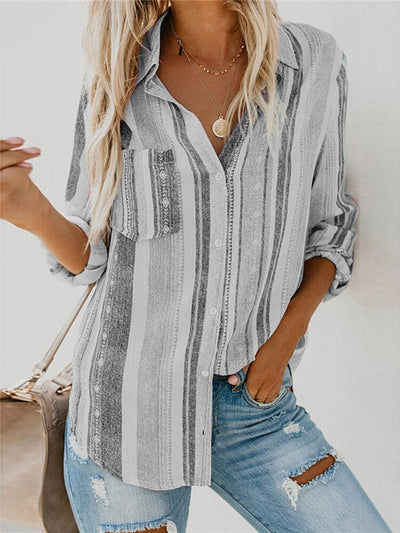 Frauenhemd mit gestreiftem Design - Vaeniah