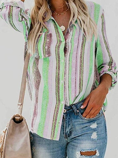 Frauenhemd mit gestreiftem Design - Vaeniah