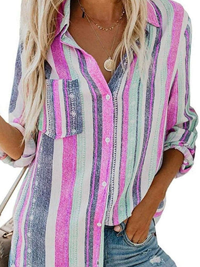 Frauenhemd mit gestreiftem Design - Vaeniah