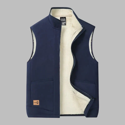 Weste für Herren - Ärmellose Outdoor Weste mit Fleece-Futter