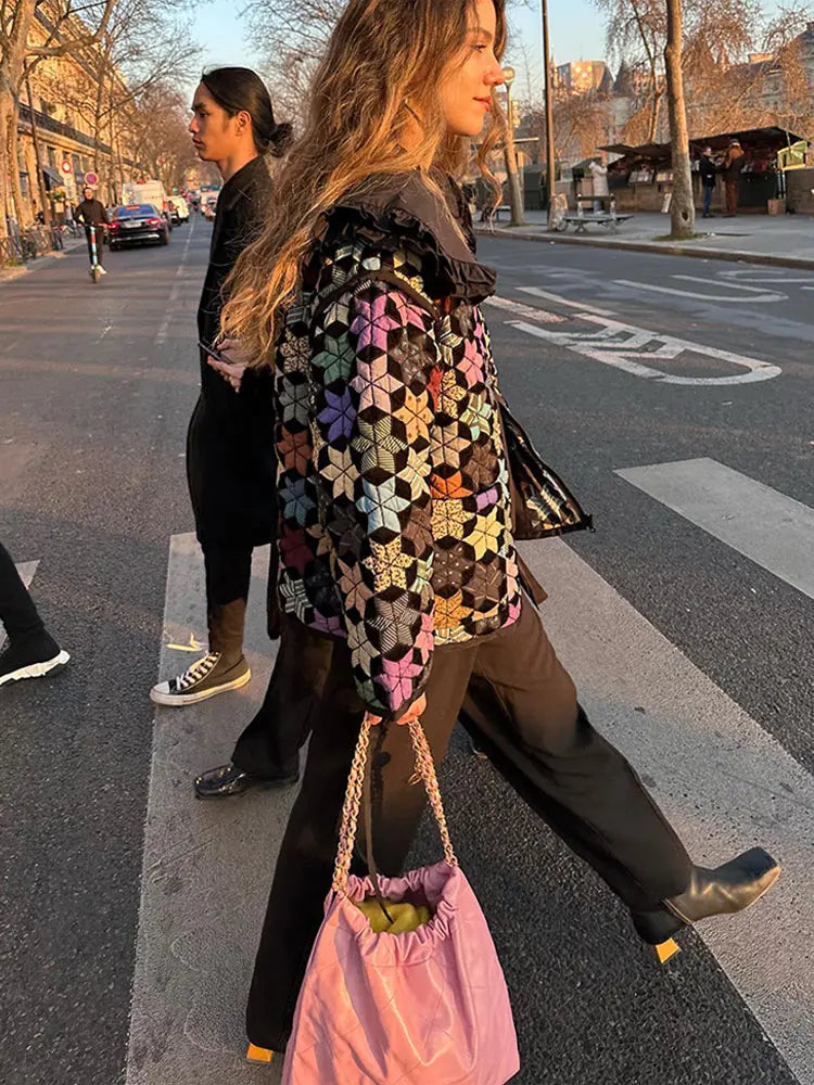 Heidi-Mode | Retro Bunte kariertes Jacke