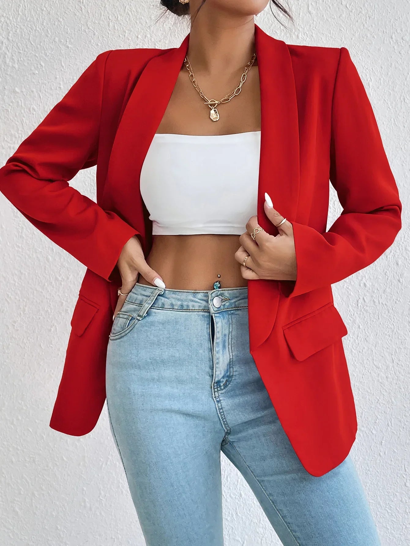 Blazer für Damen – Elegante lange Übergangsjacke