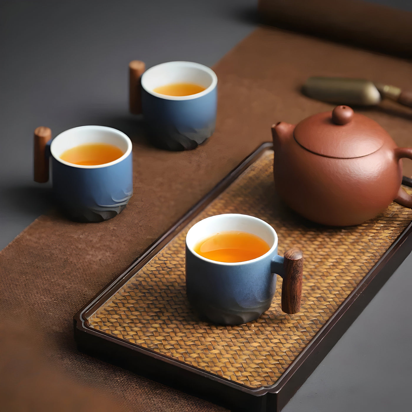 Keramik-Kaffeebecher mit Holzgriff – Retro-Design, Robust und Stilvoll | Perfekt für Kaffee und Tee