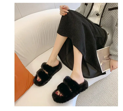 Hausschuhe für Damen - Flauschige Damenhausschuhe für Sommer