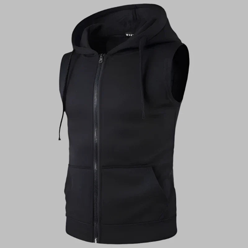 Weste für Herren - Sportliche Strickjacke mit Kapuze